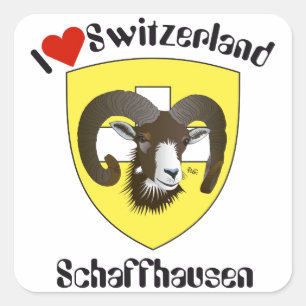 Switzerland Suisse Svizzera Svizra Switzerland Square Sticker