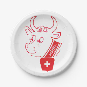Switzerland Suisse Svizzera Svizra Switzerland Tic Paper Plate