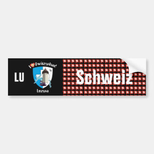 Switzerland Svizzera Suisse Lucerne autosticker Bumper Sticker