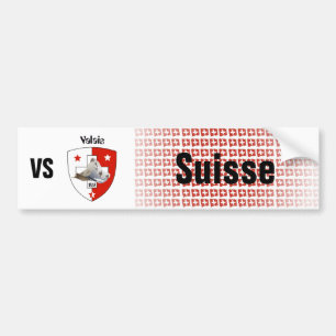 Switzerland Svizzera Suisse Wallis Autosticker Bumper Sticker
