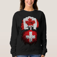 Switzerland Swiss Canadian Canada Tree Roots Flag