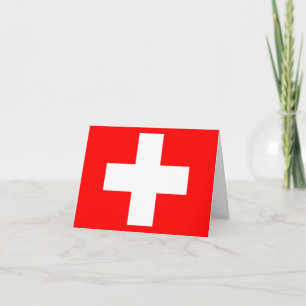 Switzerland (Swiss) Flag Card