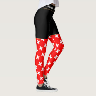 Switzerland & Swiss Flag fashion, travel/sport fan Leggings