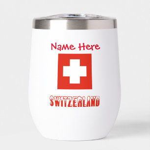 Switzerland Swiss Flag Red Personalization
