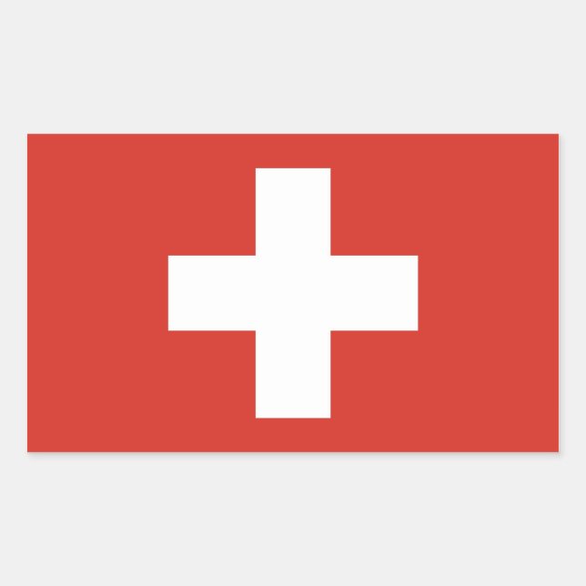 Switzerland/Swiss Flag Sticker (Front)