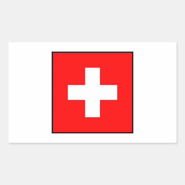 Switzerland - Swiss Flag Sticker (Front)