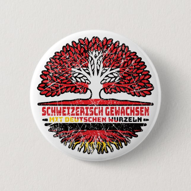 Switzerland Swiss German Germany Baum Wurzel 2 Inch Round Button (Front)