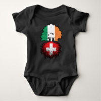 Switzerland Swiss Irish Ireland Tree Roots Flag