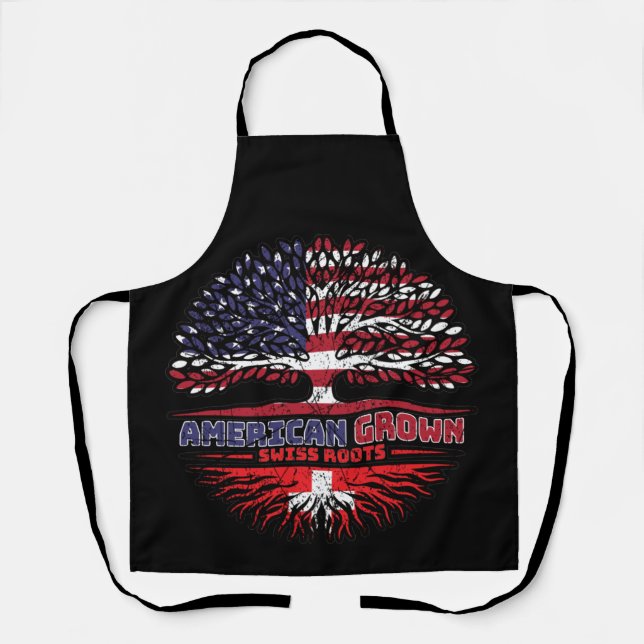 Switzerland Swiss US American USA United States Apron (Front)