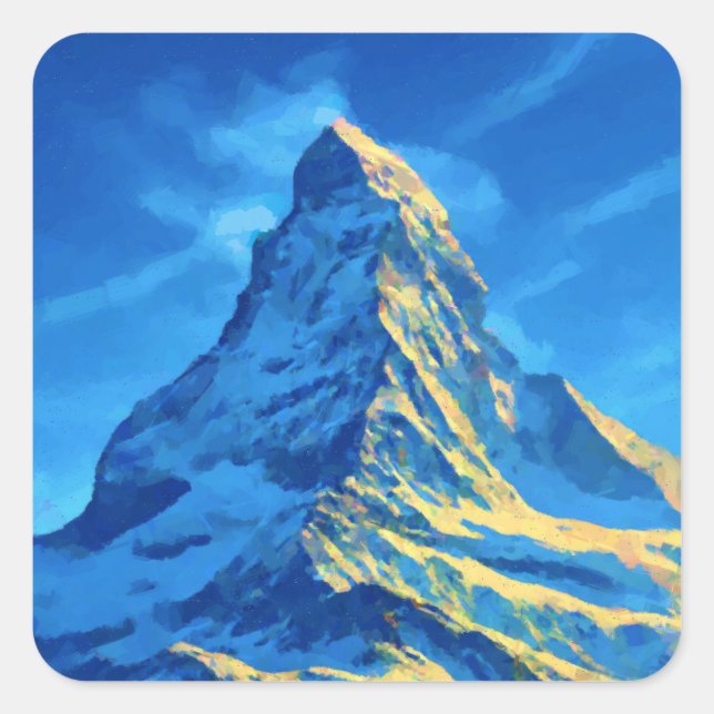 Switzerland The Matterhorn Square Sticker (Front)