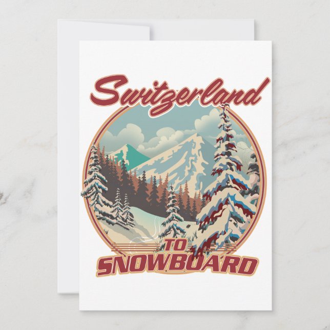 Switzerland to Snowboard Invitation (Front)