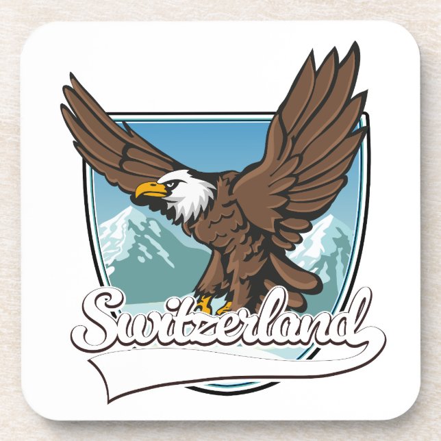 Switzerland Travel Logo Coaster (Front)