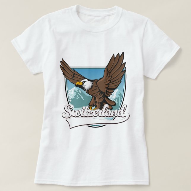Switzerland Travel Logo T-Shirt (Design Front)
