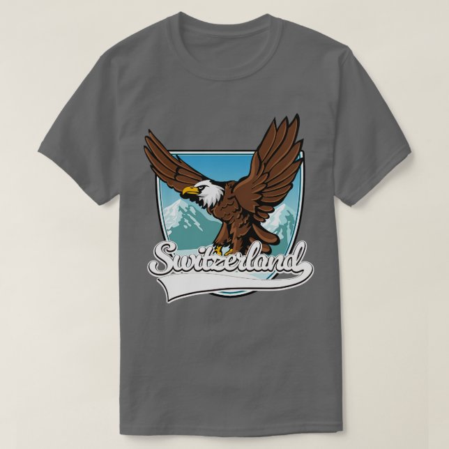 Switzerland Travel patch T-Shirt (Design Front)