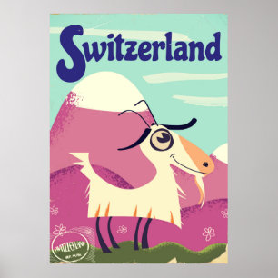 Switzerland Vintage style travel poster