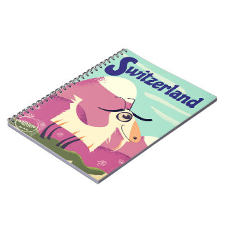 Switzerland Vintage style travel poster Notebook
