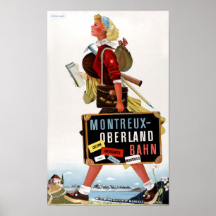Switzerland Vintage Travel Poster