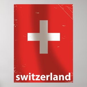Switzerland Vintage travel poster