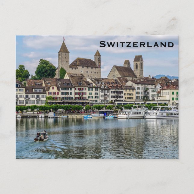 Switzerland Vintage Travel Tourism Add Postcard (Front)