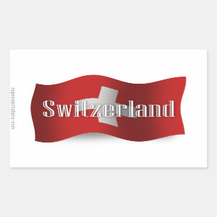 Switzerland Waving Flag Sticker