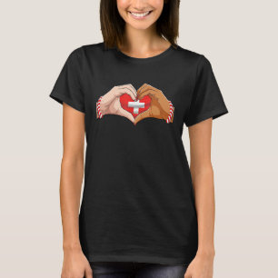 Switzerland Women Men Patriotic Swiss Flag Switzer T-Shirt