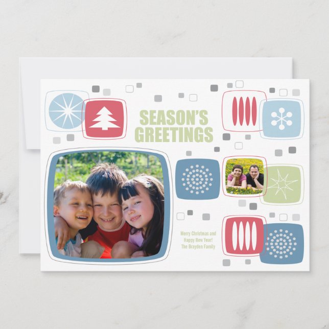 Swizzle Stick Christmas Photo Card Personalized In (Front)