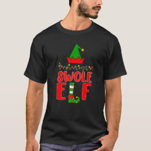 Swole Elf Matching Family Lighting Christmas T-Shirt