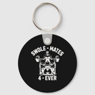 Swole-mates 4-ever Funny Gym Partner Lifting  Keychain