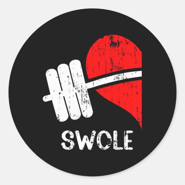 Swole Mates Couples Matching Gym Funny Tee Weightl Classic Round Sticker (Front)