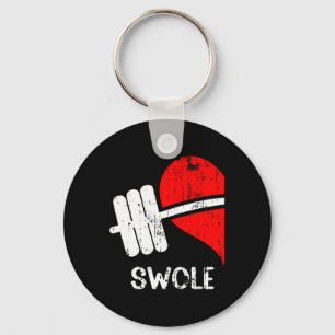 Swole Mates Couples Matching Gym Funny Tee Weightl Keychain