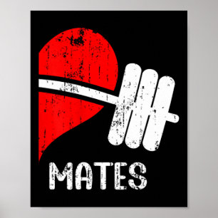 Swole Mates Couples Matching Gym Funny Tee Weightl Poster