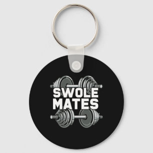 Swole Mates Powerlifting Gym Workout Swole Gainz  Keychain