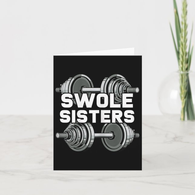 Swole Sisters Powerlifting Gym Workout Swole Gainz Card (Front)