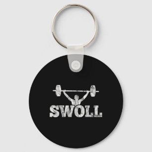 Swoll Funny Muscular Weightlifting And Bodybuildin Keychain
