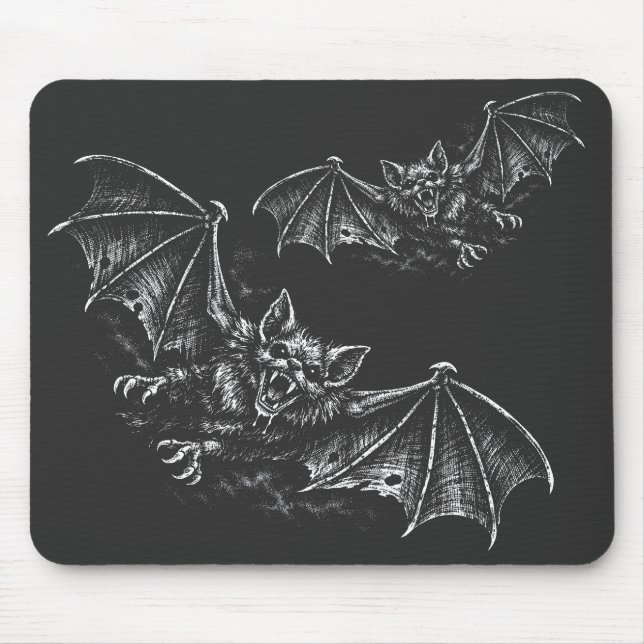 Swooping Bat - by BurnsInHell Mouse Pad (Front)