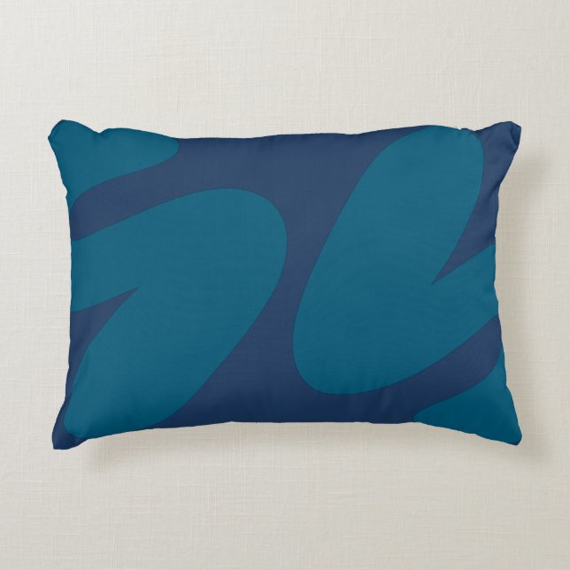 Swoosh Art Abstract  Accent Pillow (Front)
