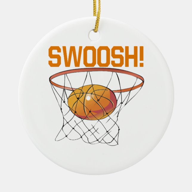 Swoosh Ceramic Ornament (Front)