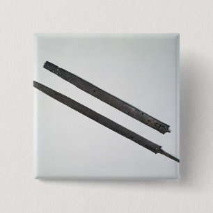 Sword and sheath, from La Tene, Switzerland 2 Inch Square Button