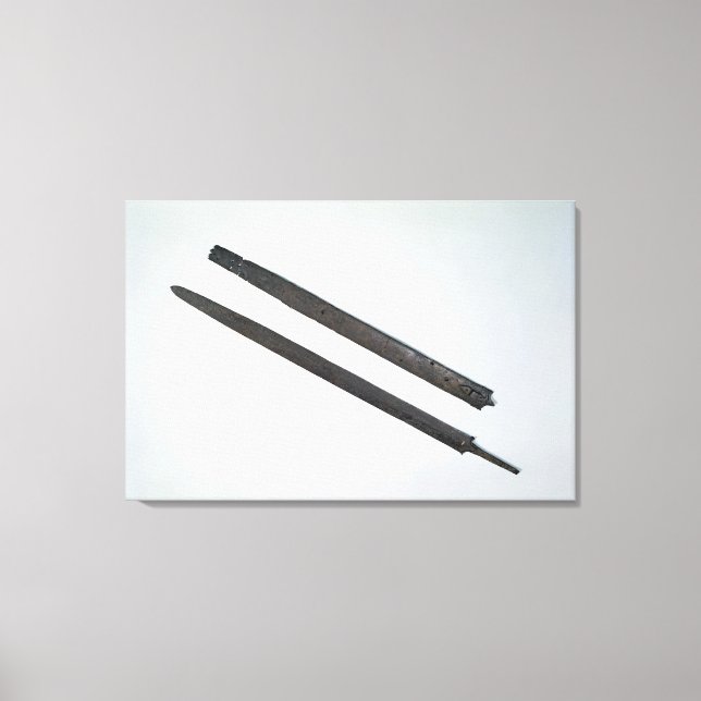 Sword and sheath, from La Tene, Switzerland Canvas Print (Front)
