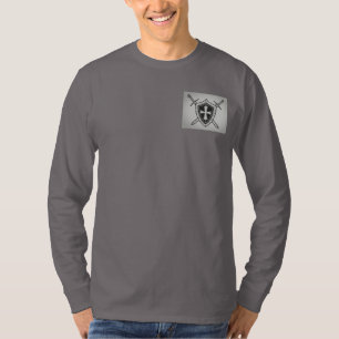Sword and Shield Templar Warrior Long T-shirt