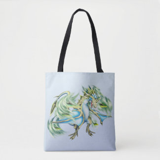 Sword dragon tote bag