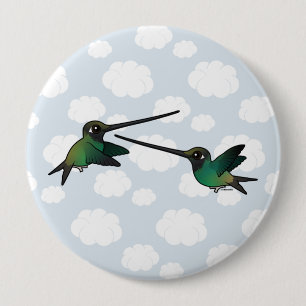 Sword-fighting-Hummingbirds 4 Inch Round Button