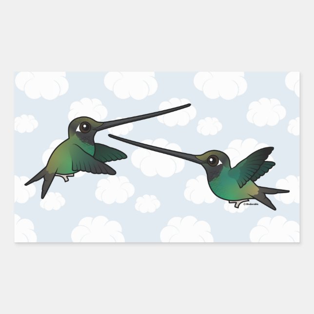 Sword-fighting-Hummingbirds Sticker (Front)