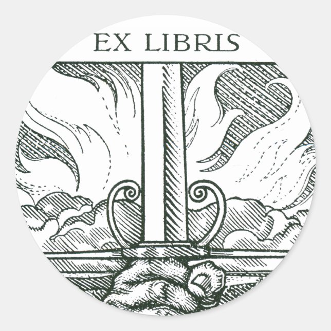 Sword & Flame Classic Round Sticker (Front)