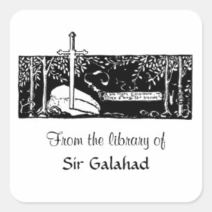 Sword In The Stone Square Sticker