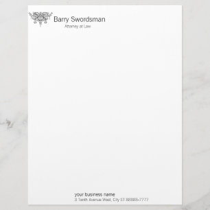 Sword of Justice (with Scales) Letterhead