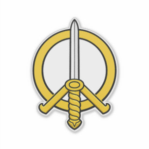 Sword of Peace Emblem - Medieval Peace Symbol Logo