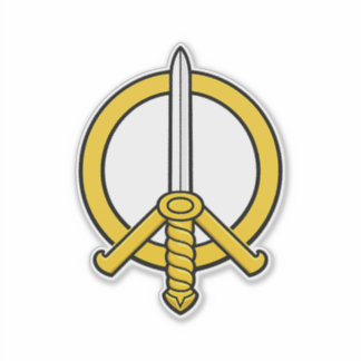 Sword of Peace Emblem - Medieval Peace Symbol Logo