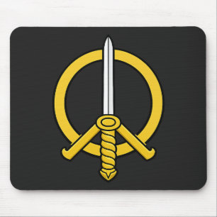 Sword of Peace Emblem - Medieval Peace Symbol Logo Mouse Pad