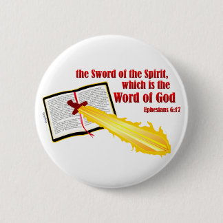sword of the spirit christian gift 2 inch round button